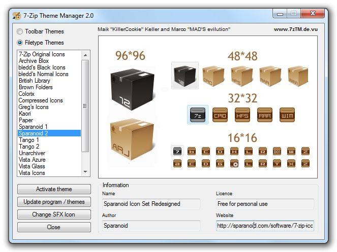 7zTM,7zTM下载,7-Zip美化工具,7-Zip Theme Manager